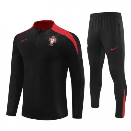 Portugal Sweatshirt Za Trening Četvrt Zip 2024-25 Crna Portugal Sweatshirt Za Trening Četvrt Zip 2024-25 Crna